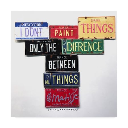 Gregory Constantine 'Matisse Dont Paint Things' Canvas Art,14x14